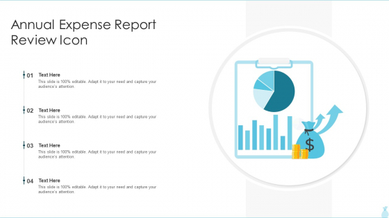Annual Expense Report Review Icon Portrait PDF Annual Expense Report Review Icon Portrait PDF