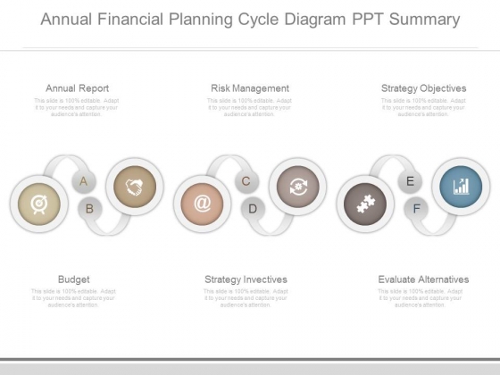 Annual Financial Planning Cycle Diagram Ppt Summary
