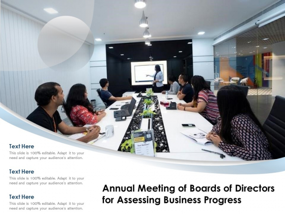 Annual Meeting Of Boards Of Directors For Assessing Business Progress Ppt PowerPoint Presentation File Background PDF