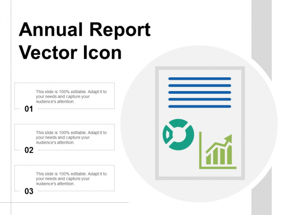 Annual Report Vector Icon Ppt Powerpoint Presentation File Gridlines