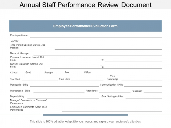 Annual Staff Performance Review Document Ppt Powerpoint Presentation Pictures Sample Annual Staff Performance Review Document Ppt Powerpoint Presentation Pictures Sample
