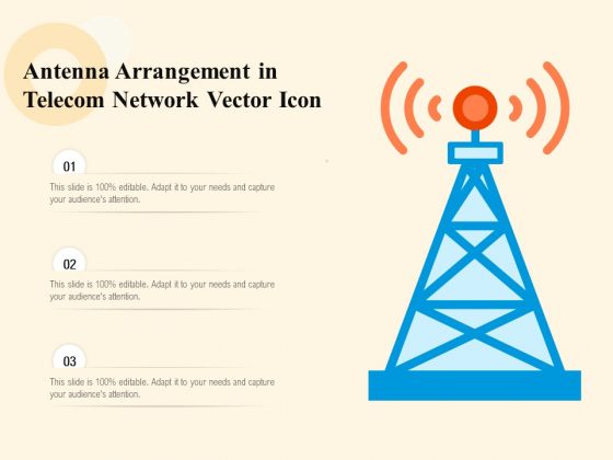 Antenna Arrangement In Telecom Network Vector Icon Ppt PowerPoint Presentation File Professional PDF