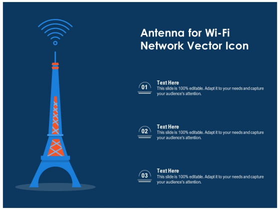 Antenna For Wi Fi Network Vector Icon Ppt PowerPoint Presentation File Mockup PDF