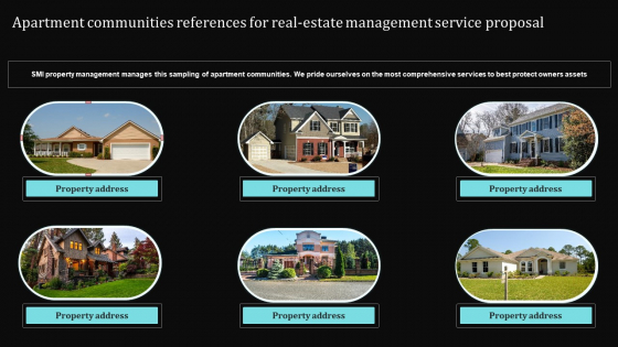 Apartment Communities References For Real Estate Management Service Proposal Pictures PDF