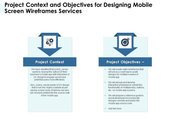 App Wireframing Project Context And Objectives For Designing Mobile Screen Wireframes Services Elements PDF App Wireframing Project Context And Objectives For Designing Mobile Screen Wireframes Services Elements PDF