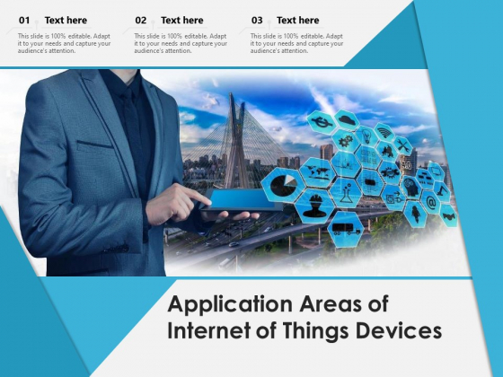Application Areas Of Internet Of Things Devices Ppt PowerPoint Presentation Model Inspiration PDF