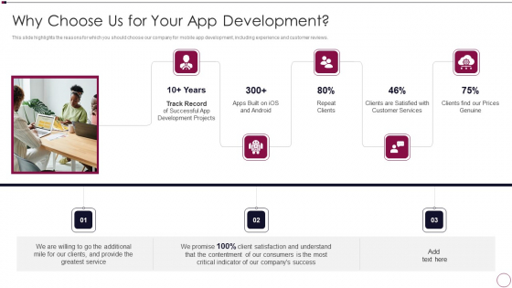 Application Development Why Choose Us For Your App Development Formats PDF
