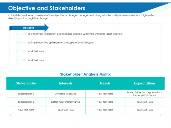 Application Lifecycle Management ALM Objective And Stakeholders Formats PDF