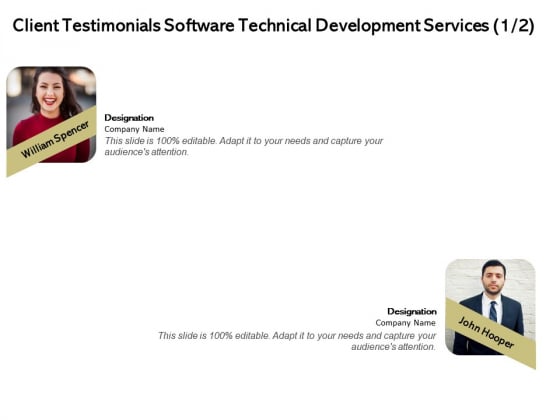 Application Technology Client Testimonials Software Technical Development Services Ideas PDF