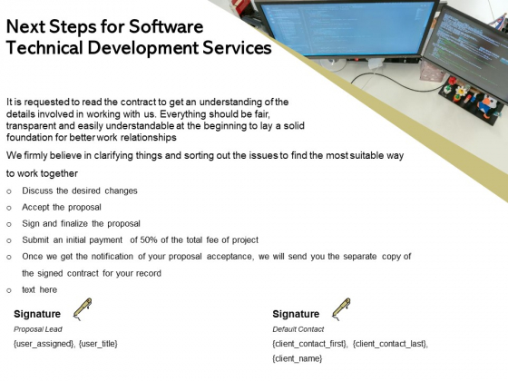 Application Technology Next Steps For Software Technical Development Services Structure PDF Application Technology Next Steps For Software Technical Development Services Structure PDF