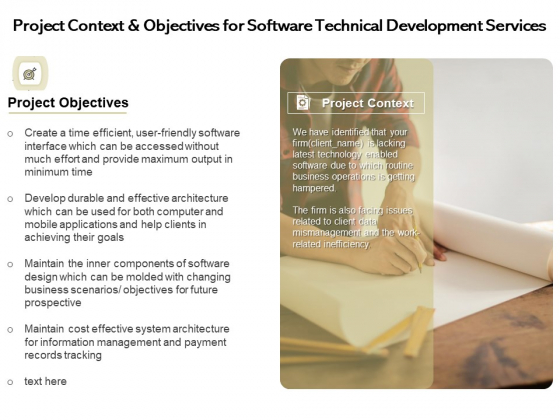 Application Technology Project Context And Objectives For Software Technical Development Services Microsoft PDF Application Technology Project Context And Objectives For Software Technical Development Services Microsoft PDF