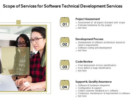 Application Technology Scope Of Services For Software Technical Development Services Designs PDF Application Technology Scope Of Services For Software Technical Development Services Designs PDF