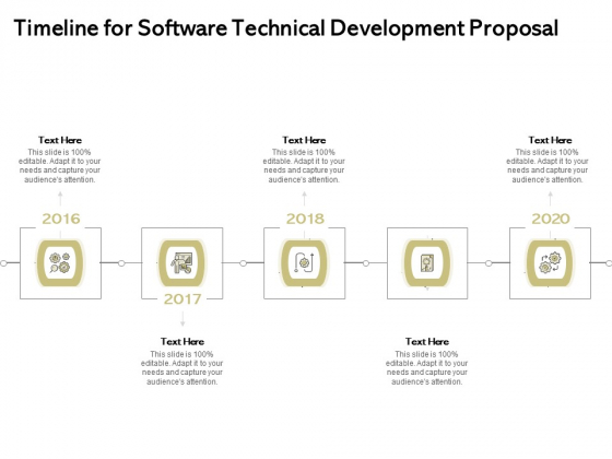 Application Technology Timeline For Software Technical Development Proposal Ideas PDF