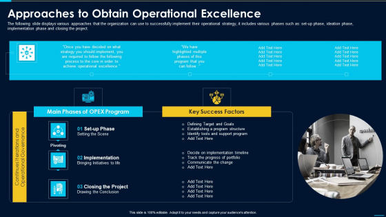 Approaches To Obtain Operational Excellence Template PDF Approaches To Obtain Operational Excellence Template PDF