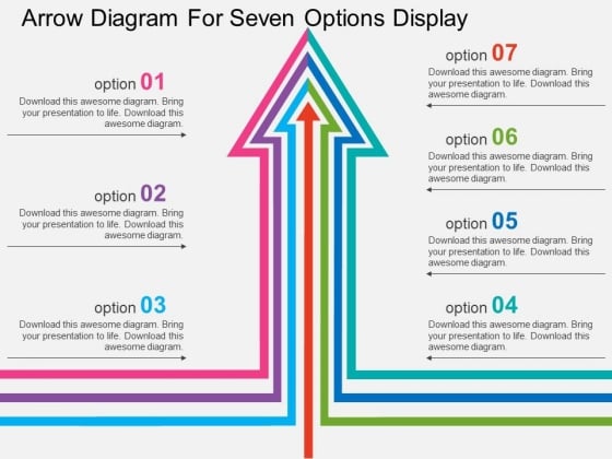 Arrow Diagram For Seven Options Display Powerpoint Template Arrow Diagram For Seven Options Display Powerpoint Template