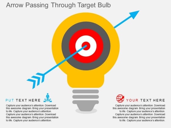 Arrow Passing Through Target Bulb Powerpoint Templates Arrow Passing Through Target Bulb Powerpoint Templates