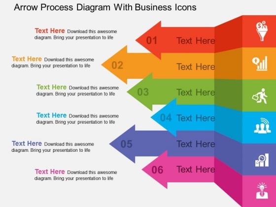 Arrow Process Diagram With Business Icons Powerpoint Templates Arrow Process Diagram With Business Icons Powerpoint Templates