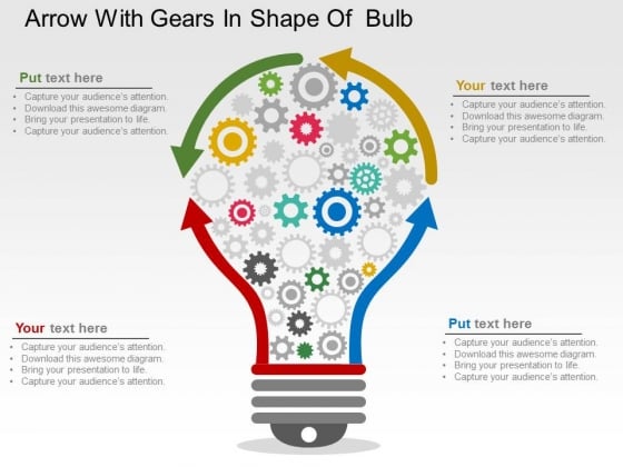 Arrow With Gears In Shape Of Bulb Powerpoint Templates Arrow With Gears In Shape Of Bulb Powerpoint Templates
