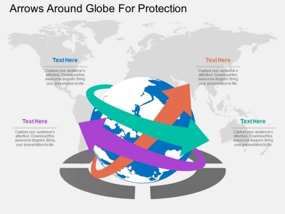 Arrows Around Globe For Protection Powerpoint Templates Arrows Around Globe For Protection Powerpoint Templates