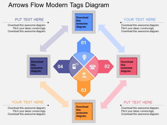 Arrows Flow Modern Tags Diagram Powerpoint Template Arrows Flow Modern Tags Diagram Powerpoint Template