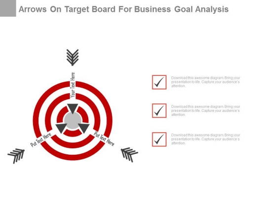 Arrows On Target Board For Business Goal Analysis Powerpoint Slides Arrows On Target Board For Business Goal Analysis Powerpoint Slides