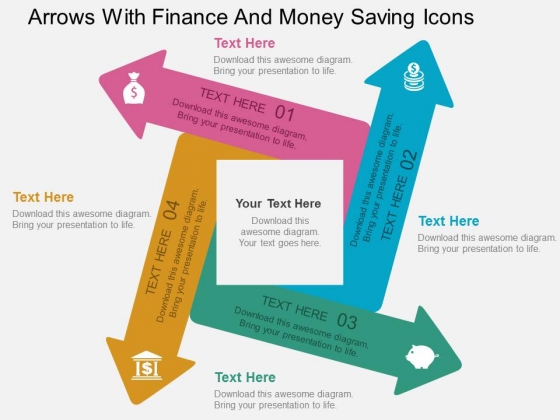 Arrows With Finance And Money Saving Icons Powerpoint Templates Arrows With Finance And Money Saving Icons Powerpoint Templates