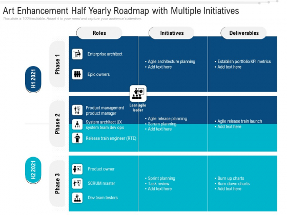 Art Enhancement Half Yearly Roadmap With Multiple Initiatives Diagrams Art Enhancement Half Yearly Roadmap With Multiple Initiatives Diagrams