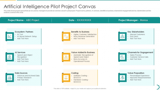 Artificial Intelligence Playbook Artificial Intelligence Pilot Project Canvas Microsoft PDF