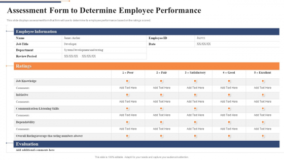 Assessment Form To Determine Employee Performance Graphics PDF Assessment Form To Determine Employee Performance Graphics PDF