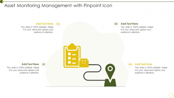 Asset Monitoring Management With Pinpoint Icon Brochure PDF