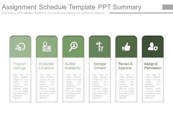 Assignment Schedule Template Ppt Summary