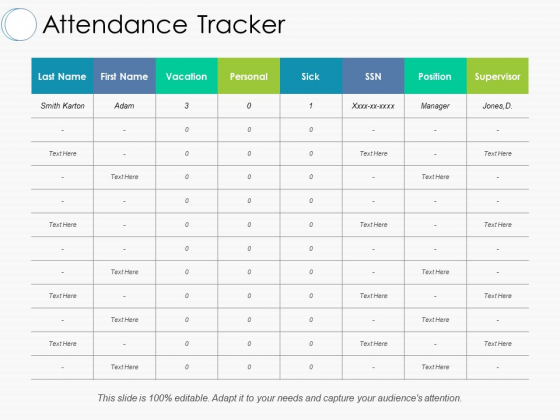 Attendance Tracker Ppt PowerPoint Presentation Summary Topics Attendance Tracker Ppt PowerPoint Presentation Summary Topics