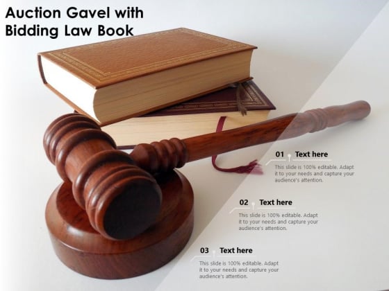 Auction Gavel With Bidding Law Book Ppt PowerPoint Presentation Infographics Graphics Design PDF