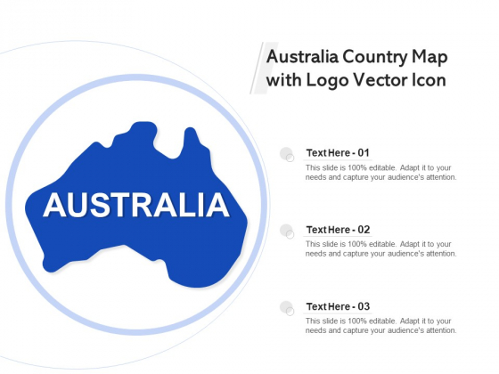 Australia Country Map With Logo Vector Icon Ppt PowerPoint Presentation Gallery Graphics Tutorials PDF