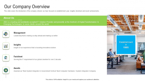 Automated Government Procedures Our Company Overview Portrait PDF Automated Government Procedures Our Company Overview Portrait PDF