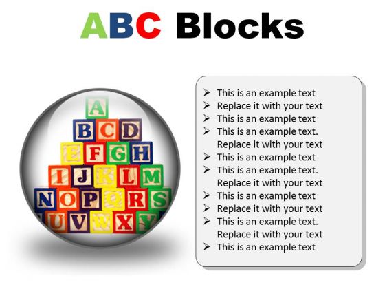 Abc Blocks Education PowerPoint Presentation Slides C