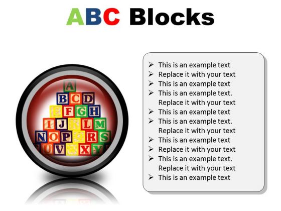 Abc Blocks Education PowerPoint Presentation Slides Cc