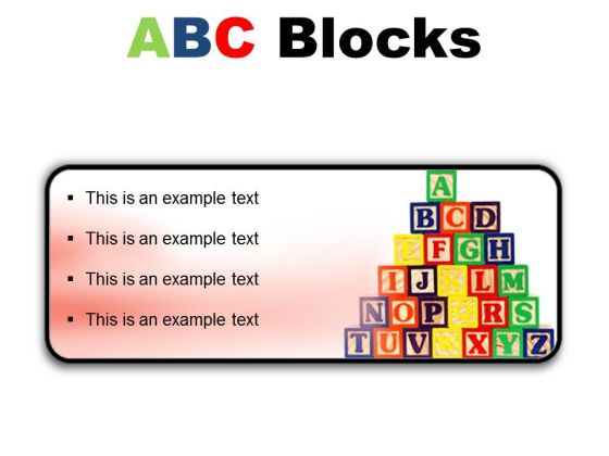 Abc Blocks Education PowerPoint Presentation Slides R