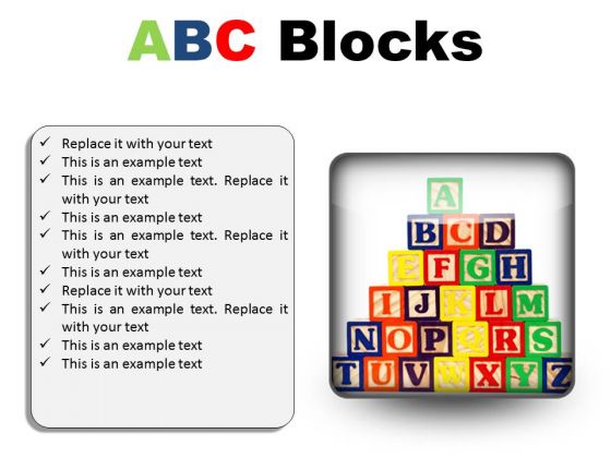 Abc Blocks Education PowerPoint Presentation Slides S