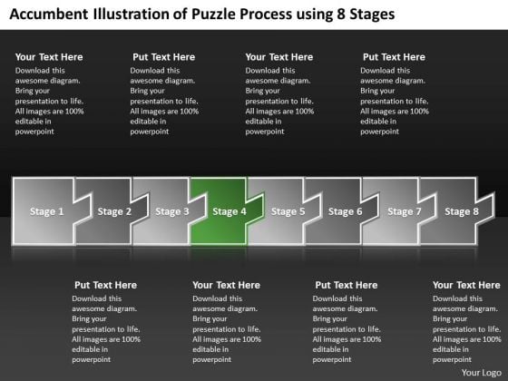 Accumbent Illustration Of Puzzle Process Using 8 Stages Flow Charting PowerPoint Slides Accumbent Illustration Of Puzzle Process Using 8 Stages Flow Charting PowerPoint Slides