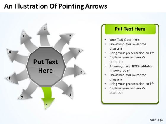An Illustration Of Pointing Arrows Charts And PowerPoint Template An Illustration Of Pointing Arrows Charts And PowerPoint Template