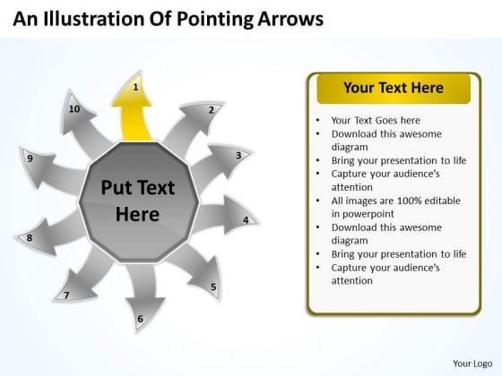 An Illustration Of Pointing Arrows Network Software PowerPoint Template An Illustration Of Pointing Arrows Network Software PowerPoint Template