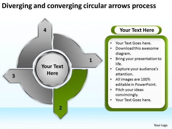 And Converging Circular Arrows Process Success Motion PowerPoint Templates