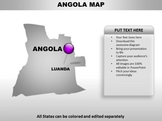 Angola Country PowerPoint Maps Angola Country PowerPoint Maps