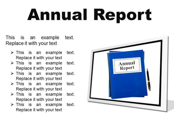 Annual Report Business PowerPoint Presentation Slides F