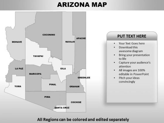 Arizona PowerPoint Maps Arizona PowerPoint Maps