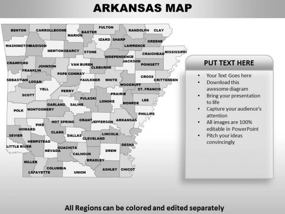 Arkansas PowerPoint Maps Arkansas PowerPoint Maps