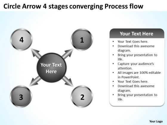 Arrow 4 Stages Converging Process Flow Circular Network PowerPoint Slides Arrow 4 Stages Converging Process Flow Circular Network PowerPoint Slides