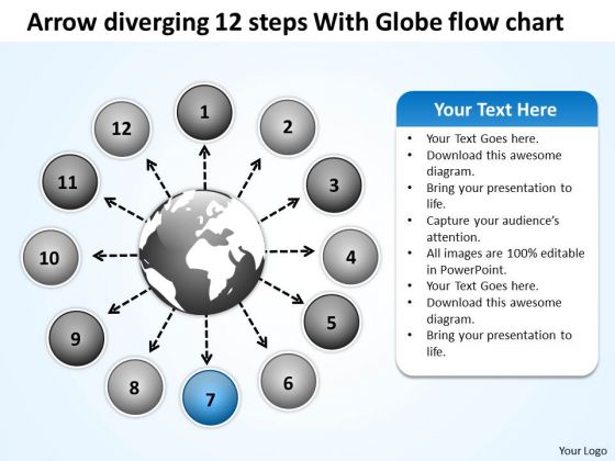 Arrow Diverging 12 Steps With Globe Flow Chart Circular PowerPoint Slides Arrow Diverging 12 Steps With Globe Flow Chart Circular PowerPoint Slides