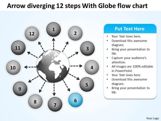 Arrow Diverging 12 Steps With Globe Flow Chart Cycle Diagram PowerPoint Templates Arrow Diverging 12 Steps With Globe Flow Chart Cycle Diagram PowerPoint Templates